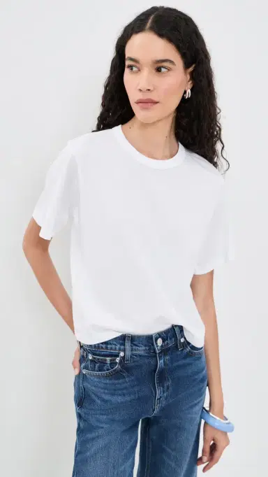 AYR The Practice Tee In Spa Knit White | Thumbnail 2