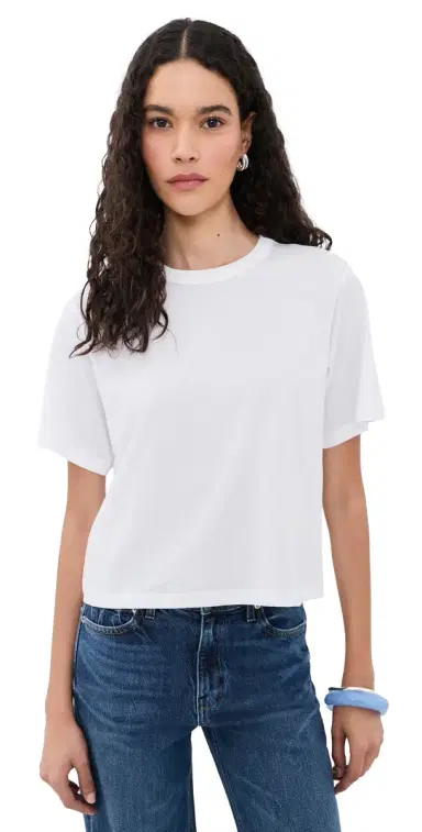 AYR The Practice Tee In Spa Knit White | Thumbnail 1