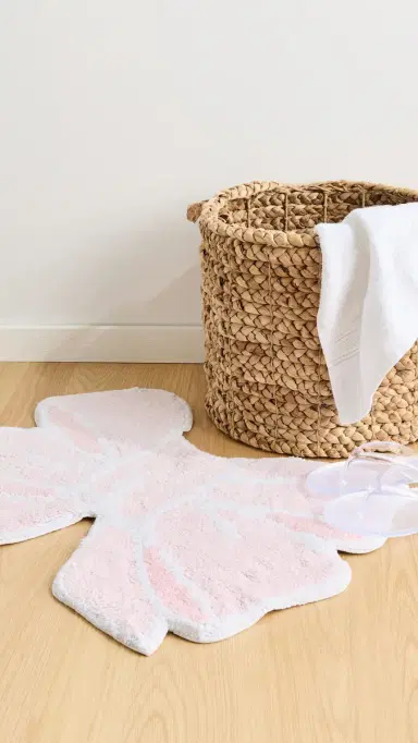 LoveShackFancy Bath Rug Petal Pink One Size | Thumbnail 2