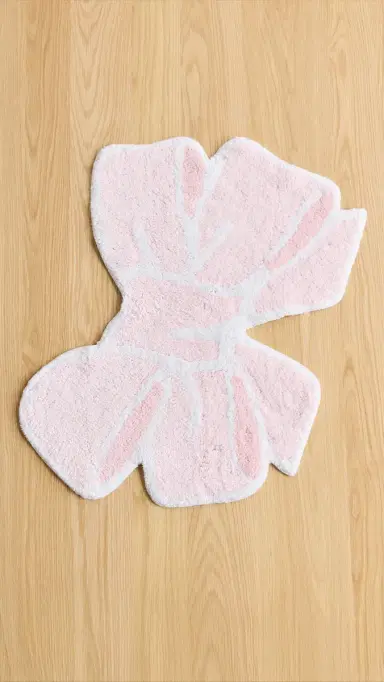 LoveShackFancy Bath Rug Petal Pink One Size | Thumbnail 3