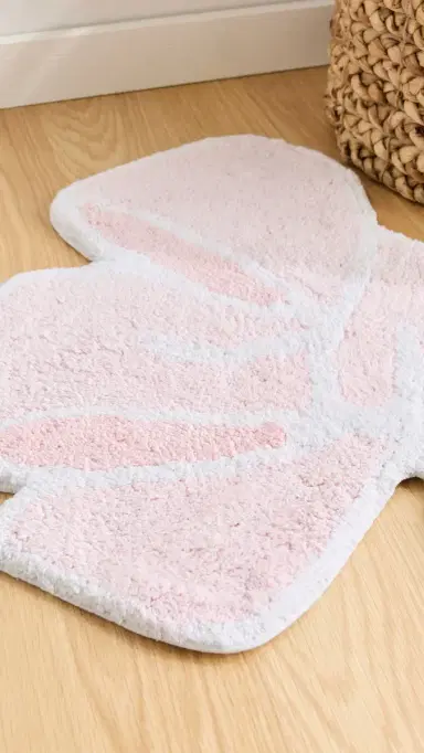 LoveShackFancy Bath Rug Petal Pink One Size | Thumbnail 4