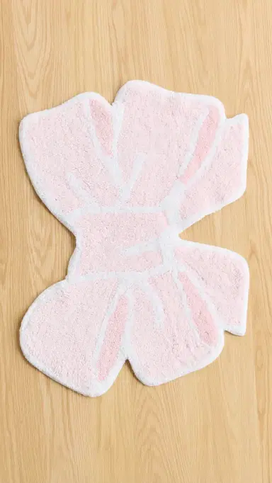 LoveShackFancy Bath Rug Petal Pink One Size | Thumbnail 5