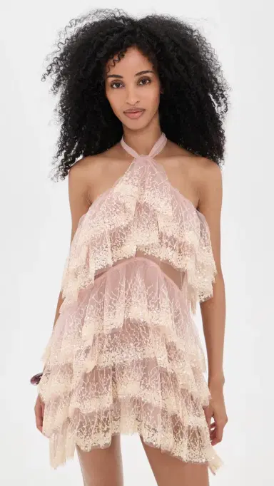 Aknvas Angelica Ruffle Tiered Dress Nude 4 | Thumbnail 2