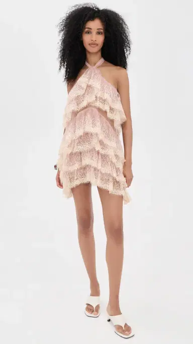 Aknvas Angelica Ruffle Tiered Dress Nude 4 | Thumbnail 5