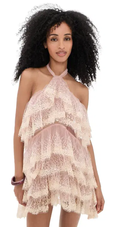 Aknvas Angelica Ruffle Tiered Dress Nude 4 | Thumbnail 1