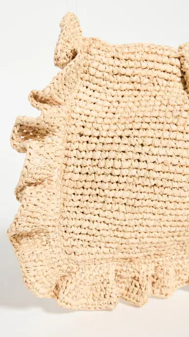 Loeffler Randall Mavis Ruffle Trim Flat Clutch Natural | Thumbnail 5 Loeffler Randall Mavis Ruffle Trim Flat Clutch Natural | Thumbnail 5