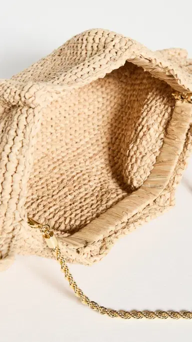 Loeffler Randall Mavis Ruffle Trim Flat Clutch Natural | Thumbnail 6 Loeffler Randall Mavis Ruffle Trim Flat Clutch Natural | Thumbnail 6