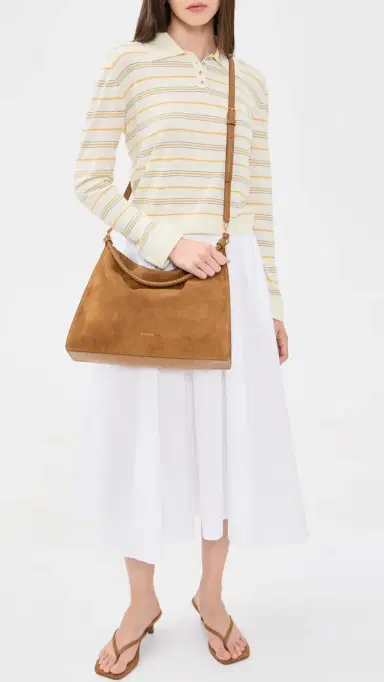 Veronica Beard Suede Vida Hobo Bag Acorn | Thumbnail 3 Veronica Beard Suede Vida Hobo Bag Acorn | Thumbnail 3