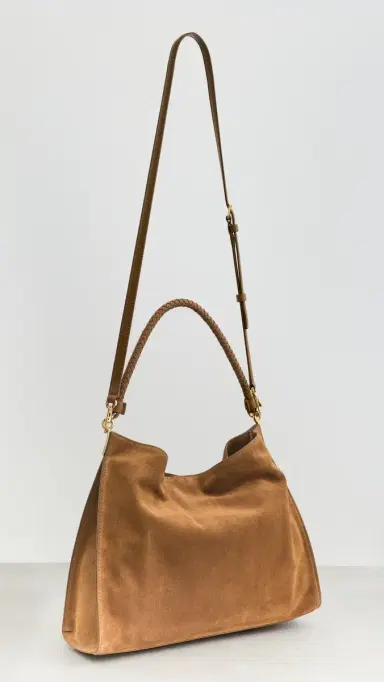 Veronica Beard Suede Vida Hobo Bag Acorn | Thumbnail 4 Veronica Beard Suede Vida Hobo Bag Acorn | Thumbnail 4