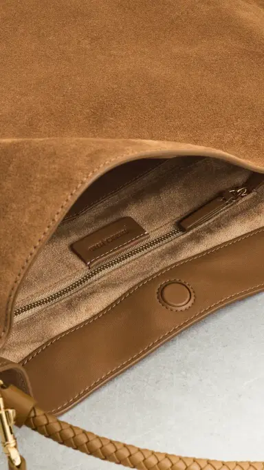Veronica Beard Suede Vida Hobo Bag Acorn | Thumbnail 6 Veronica Beard Suede Vida Hobo Bag Acorn | Thumbnail 6