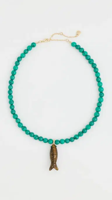 BaubleBar Fish Out of Water Necklace Turquoise One Size | Thumbnail 2