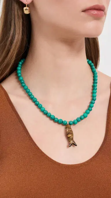 BaubleBar Fish Out of Water Necklace Turquoise One Size | Thumbnail 3