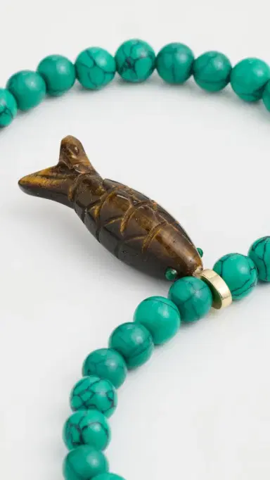 BaubleBar Fish Out of Water Necklace Turquoise One Size | Thumbnail 4