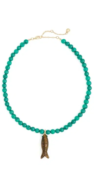 BaubleBar Fish Out of Water Necklace Turquoise One Size | Thumbnail 1