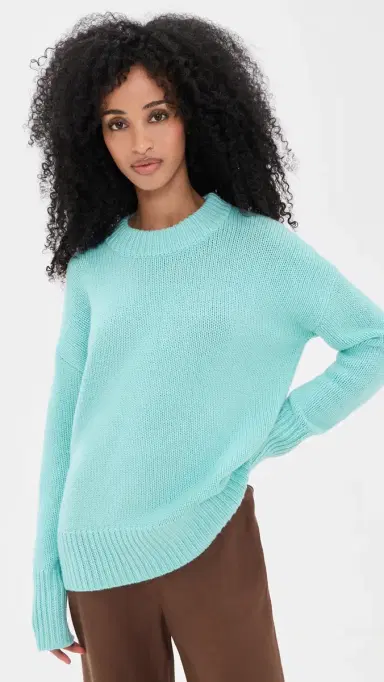 La Ligne Solid Marin Sweater Aqua | Thumbnail 2