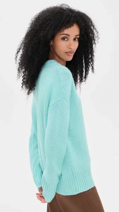 La Ligne Solid Marin Sweater Aqua | Thumbnail 4