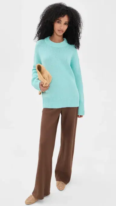 La Ligne Solid Marin Sweater Aqua | Thumbnail 5