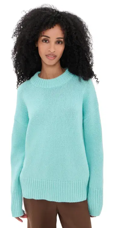 La Ligne Solid Marin Sweater Aqua | Thumbnail 1