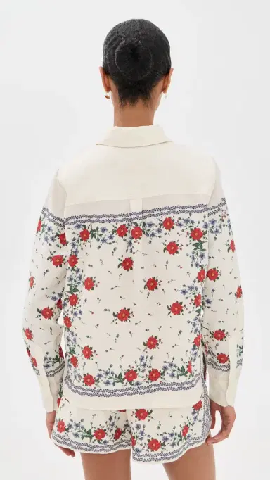 Cami NYC Rafella Silk Cotton Top Heirloom Bandana M | Thumbnail 3