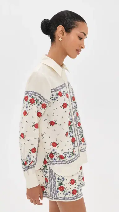 Cami NYC Rafella Silk Cotton Top Heirloom Bandana M | Thumbnail 4