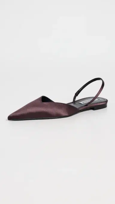 Victoria Beckham Victoria Asymmetric Slingback Flats Maroon | Thumbnail 2 Victoria Beckham Victoria Asymmetric Slingback Flats Maroon | Thumbnail 2