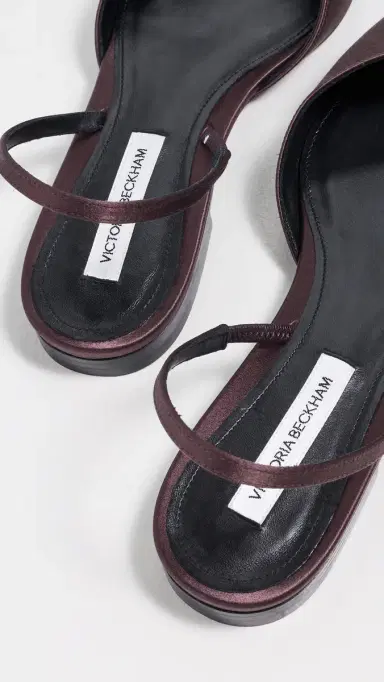 Victoria Beckham Victoria Asymmetric Slingback Flats Maroon | Thumbnail 4 Victoria Beckham Victoria Asymmetric Slingback Flats Maroon | Thumbnail 4