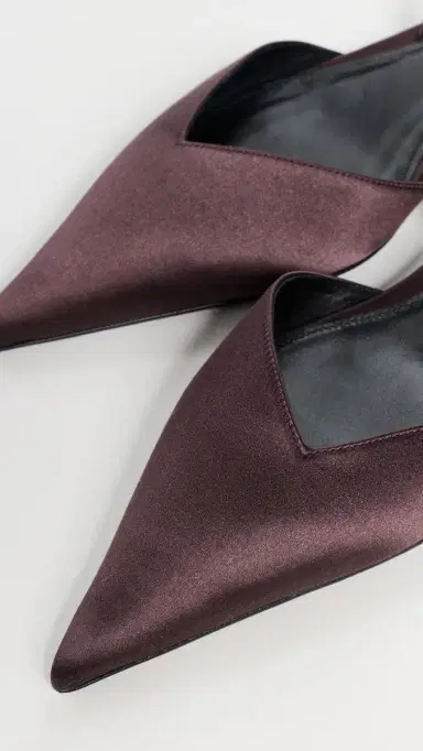 Victoria Beckham Victoria Asymmetric Slingback Flats Maroon | Thumbnail 6 Victoria Beckham Victoria Asymmetric Slingback Flats Maroon | Thumbnail 6