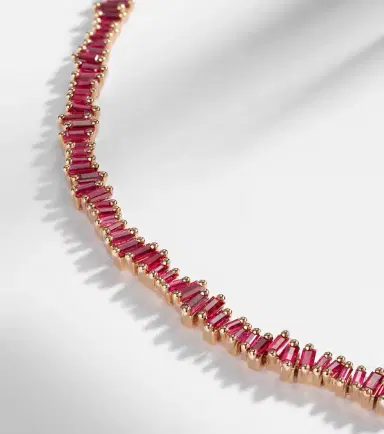 Suzanne Kalan Bold 18kt rose gold tennis bracelet with rubies | Thumbnail 5