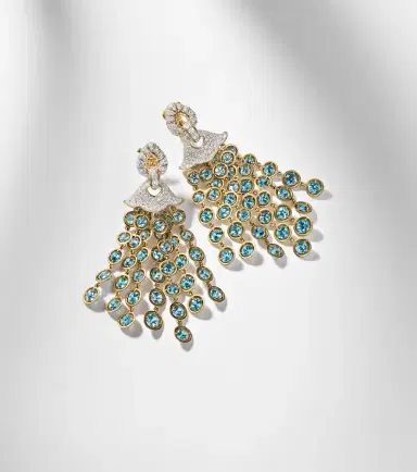 Marina B Pampilles 18kt gold drop earrings with diamonds and zircons | Thumbnail 3