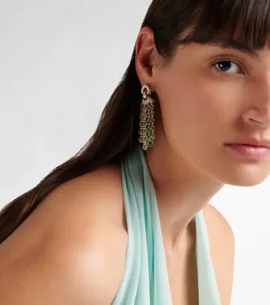 Marina B Pampilles 18kt gold drop earrings with diamonds and zircons | Thumbnail 4