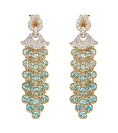 Marina B Pampilles 18kt gold drop earrings with diamonds and zircons | Thumbnail 1