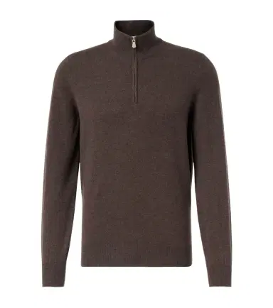 Brunello Cucinelli Cashmere half-zip sweater | Thumbnail 1