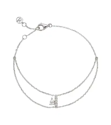 Repossi Letters 18kt white gold bracelet with diamonds | Thumbnail 1 Repossi Letters 18kt white gold bracelet with diamonds | Thumbnail 1