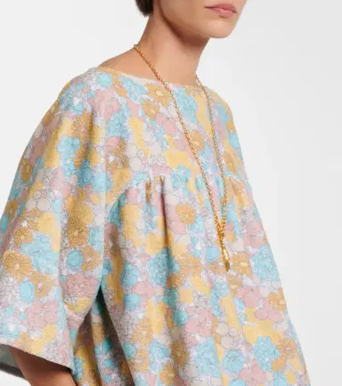 Chloé Chloé Floral gathered cotton top | Thumbnail 2