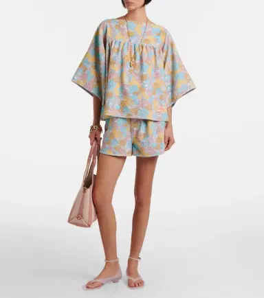 Chloe Chloé Floral cotton terry shorts | Thumbnail 5 Chloe Chloé Floral cotton terry shorts | Thumbnail 5