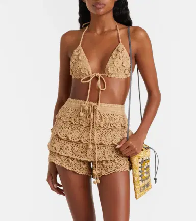 Loewe Paula's Ibiza crochet cotton micro shorts | Thumbnail 4