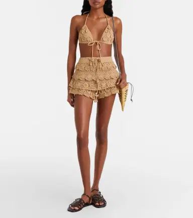 Loewe Paula's Ibiza crochet cotton micro shorts | Thumbnail 5