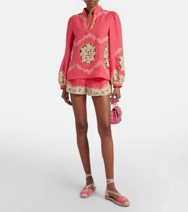 Valentino Embroidered linen shirt | Thumbnail 2 Valentino Embroidered linen shirt | Thumbnail 2