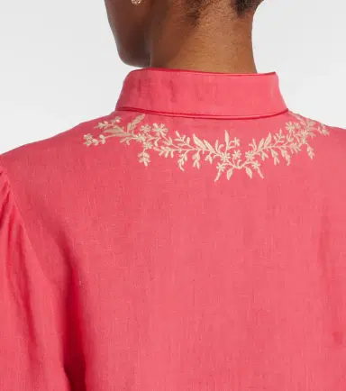 Valentino Embroidered linen shirt | Thumbnail 3 Valentino Embroidered linen shirt | Thumbnail 3