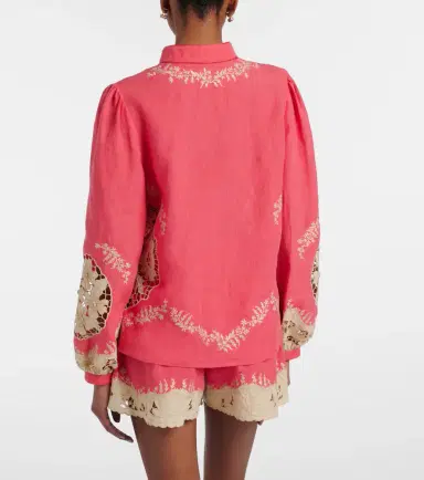 Valentino Embroidered linen shirt | Thumbnail 6 Valentino Embroidered linen shirt | Thumbnail 6
