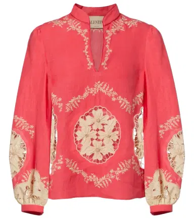 Valentino Embroidered linen shirt | Thumbnail 1 Valentino Embroidered linen shirt | Thumbnail 1