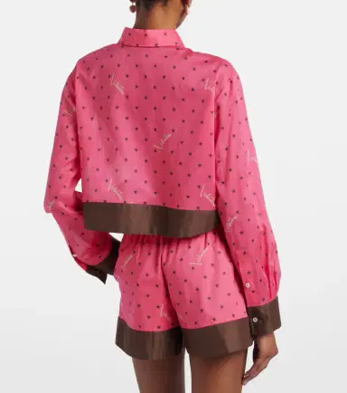 Valentino Cropped printed cotton shirt | Thumbnail 4 Valentino Cropped printed cotton shirt | Thumbnail 4