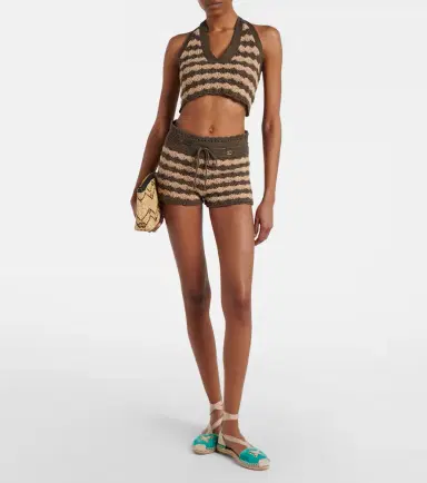 Valentino Striped knitted cotton crop top | Thumbnail 2 Valentino Striped knitted cotton crop top | Thumbnail 2
