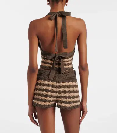 Valentino Striped knitted cotton crop top | Thumbnail 6 Valentino Striped knitted cotton crop top | Thumbnail 6