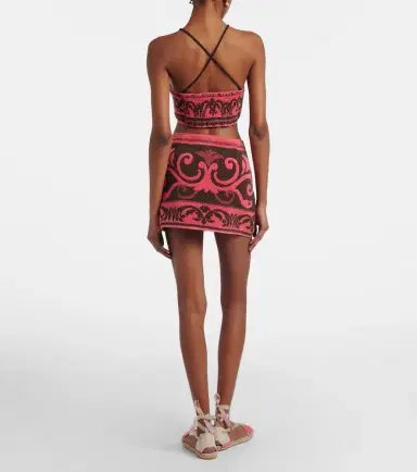 Valentino Cotton terry jacquard miniskirt | Thumbnail 4 Valentino Cotton terry jacquard miniskirt | Thumbnail 4