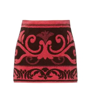 Valentino Cotton terry jacquard miniskirt | Thumbnail 1 Valentino Cotton terry jacquard miniskirt | Thumbnail 1
