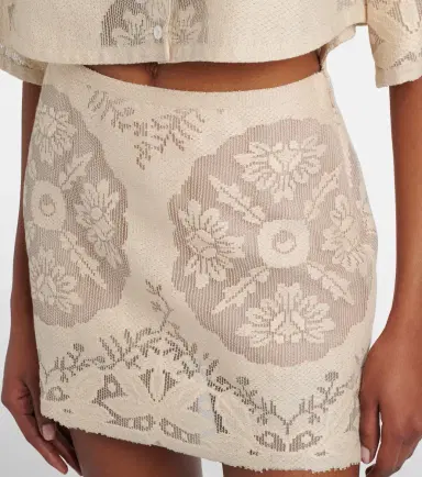 Valentino Floral cotton-blend miniskirt | Thumbnail 3 Valentino Floral cotton-blend miniskirt | Thumbnail 3