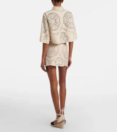 Valentino Floral cotton-blend miniskirt | Thumbnail 4 Valentino Floral cotton-blend miniskirt | Thumbnail 4