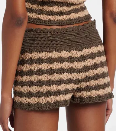 Valentino Striped knitted cotton shorts | Thumbnail 3