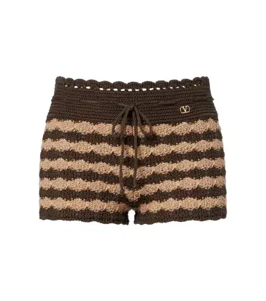 Valentino Striped knitted cotton shorts | Thumbnail 1